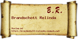Brandschott Relinda névjegykártya